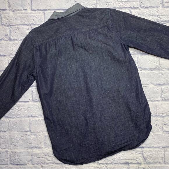 Gap 1969 Polka Dot Two Tone Denim Top - Picture 6 of 7